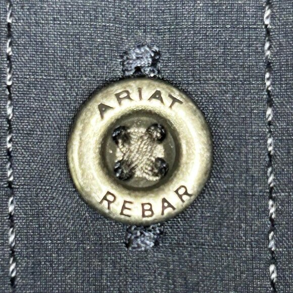 Ariat Rebar Shirt Mens XL Short Sleeve Workwear Performance Durable Built Tough - Picture 5 of 12